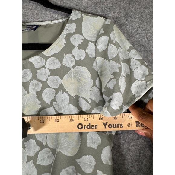 Liz Claiborne Dress Women Small Green Floral Dark Fairy Grunge Maxi Whimsigoth - Picture 4 of 7